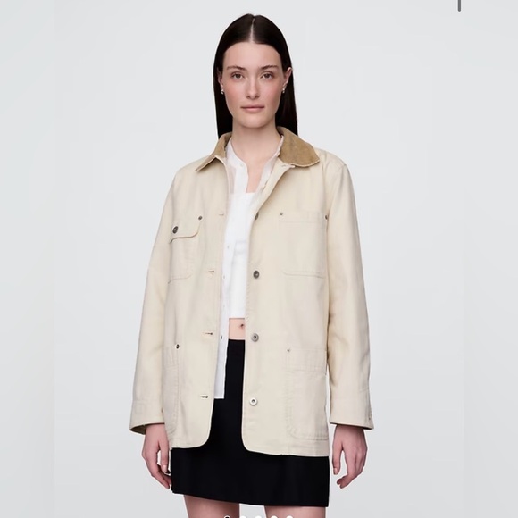 GAP Jackets & Blazers - Gap Corduroy Collar Gorpcore Canvas Barn Chore Work Coat NWT LT